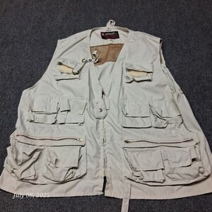 Nesco Sportsman Fishing Vest Men Size Large Tan